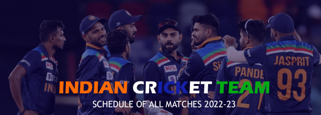 Indian cricket team schedule