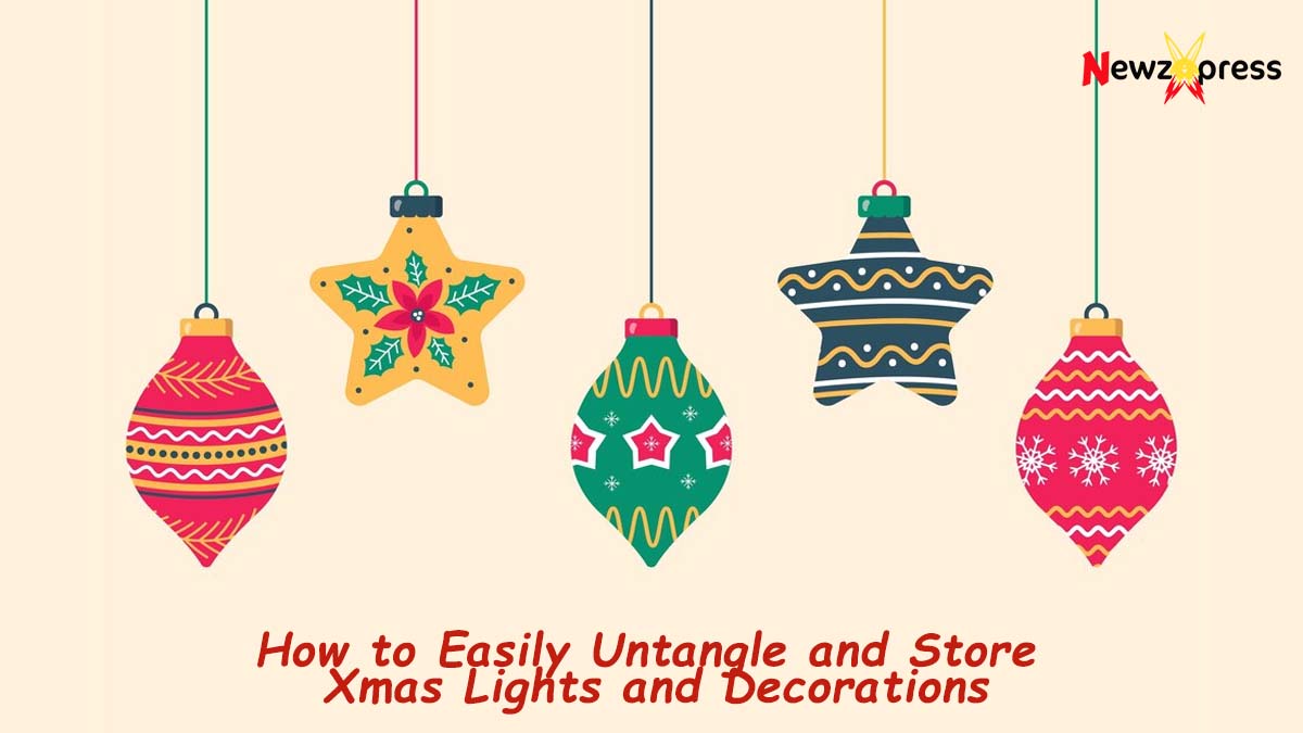 How to Easily Untangle and Store Xmas Lights and Decorations